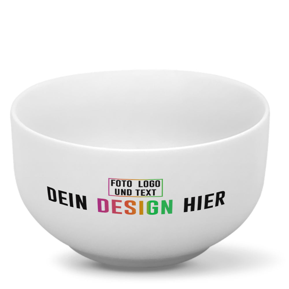 Müslischale personalisieren mit Foto und Wunschtext ab 1 Stck.