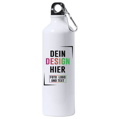 Aluminium Trinkflasche bedrucken schon ab 1 Stck.
