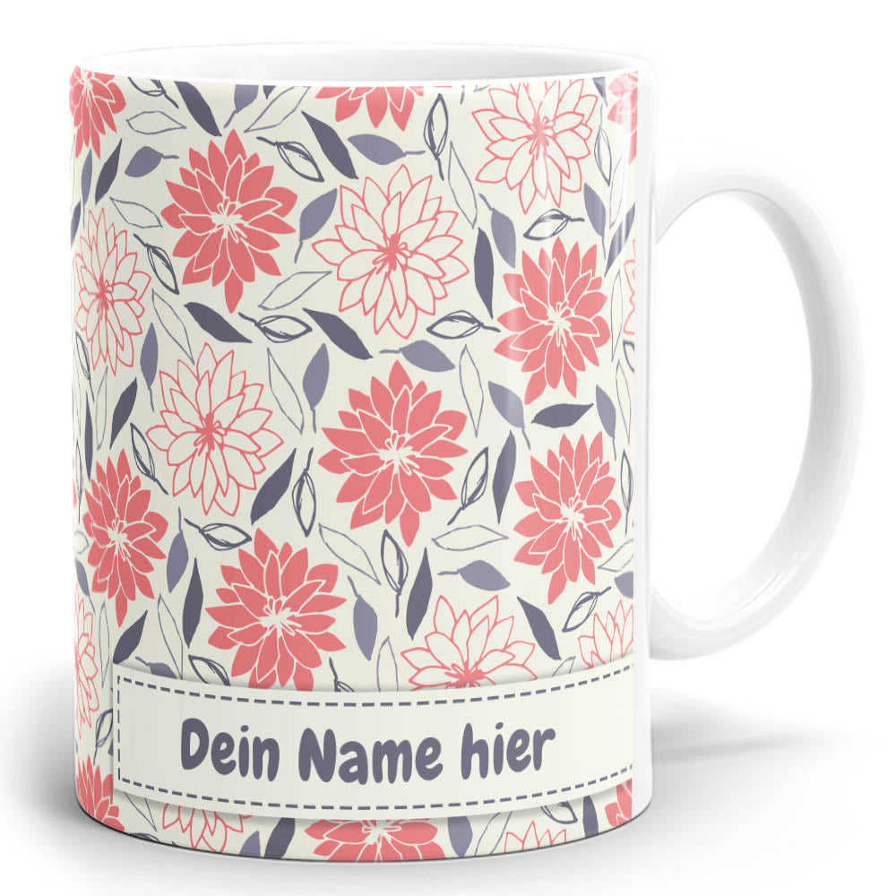 Panorama Tasse Blumenstreuer mit eigenem Namen beschriften