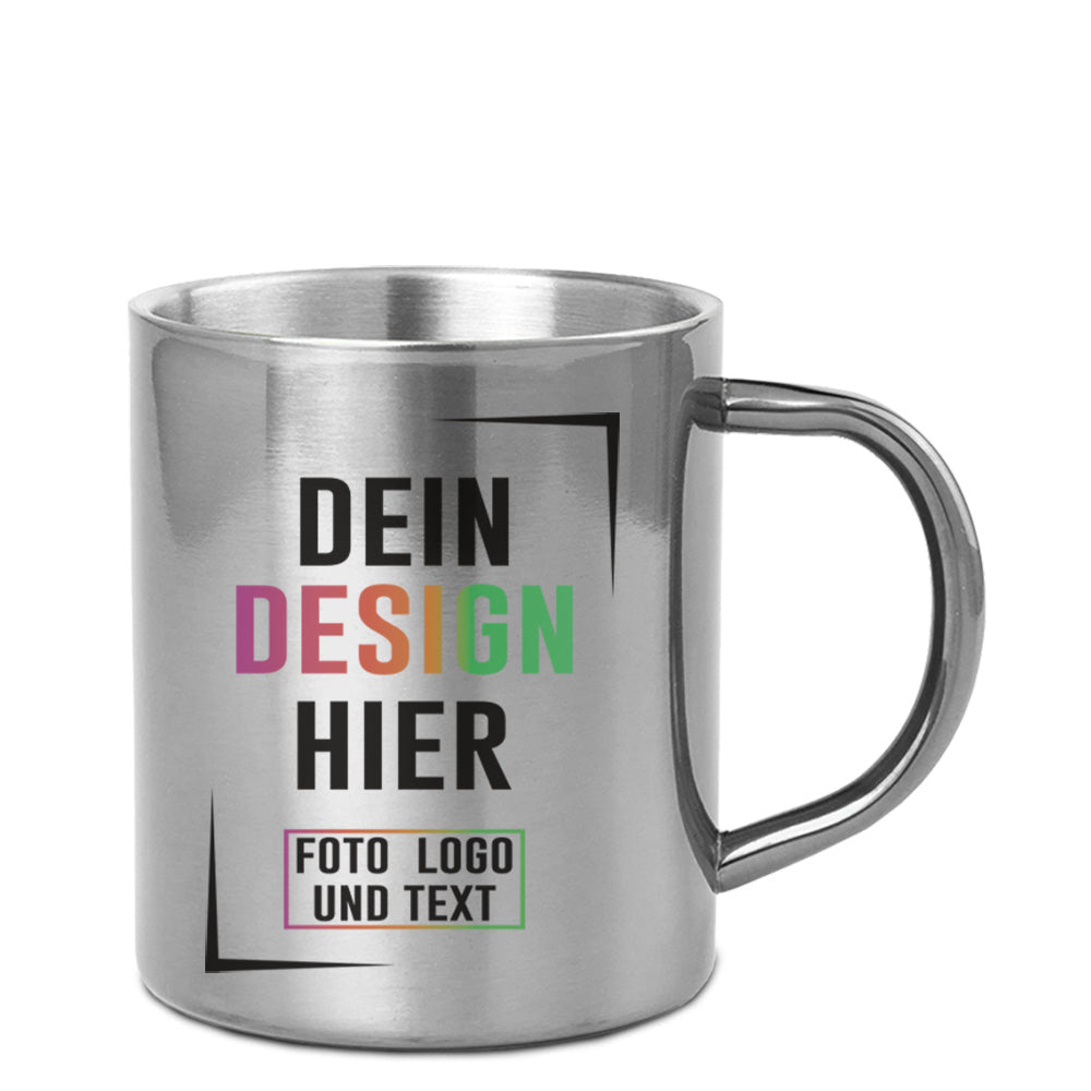 Edelstahlbecher silber in klein - Martin-08