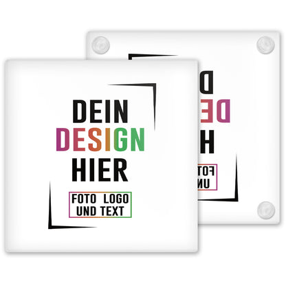 Dein Design hier auf Glas-Untersetzer 10x10cm zum personalisieren