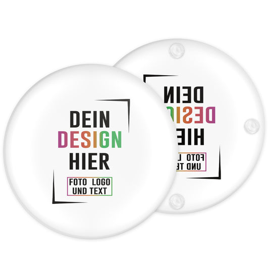 Glasuntersetzer personalisieren in rund ø 9 cm randlos drucken
