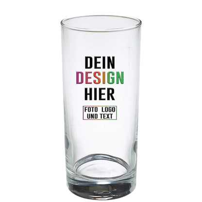 Trinkglas in groß mit 0,4 Liter Füllvolumen zum selbst gestalten und bedrucken