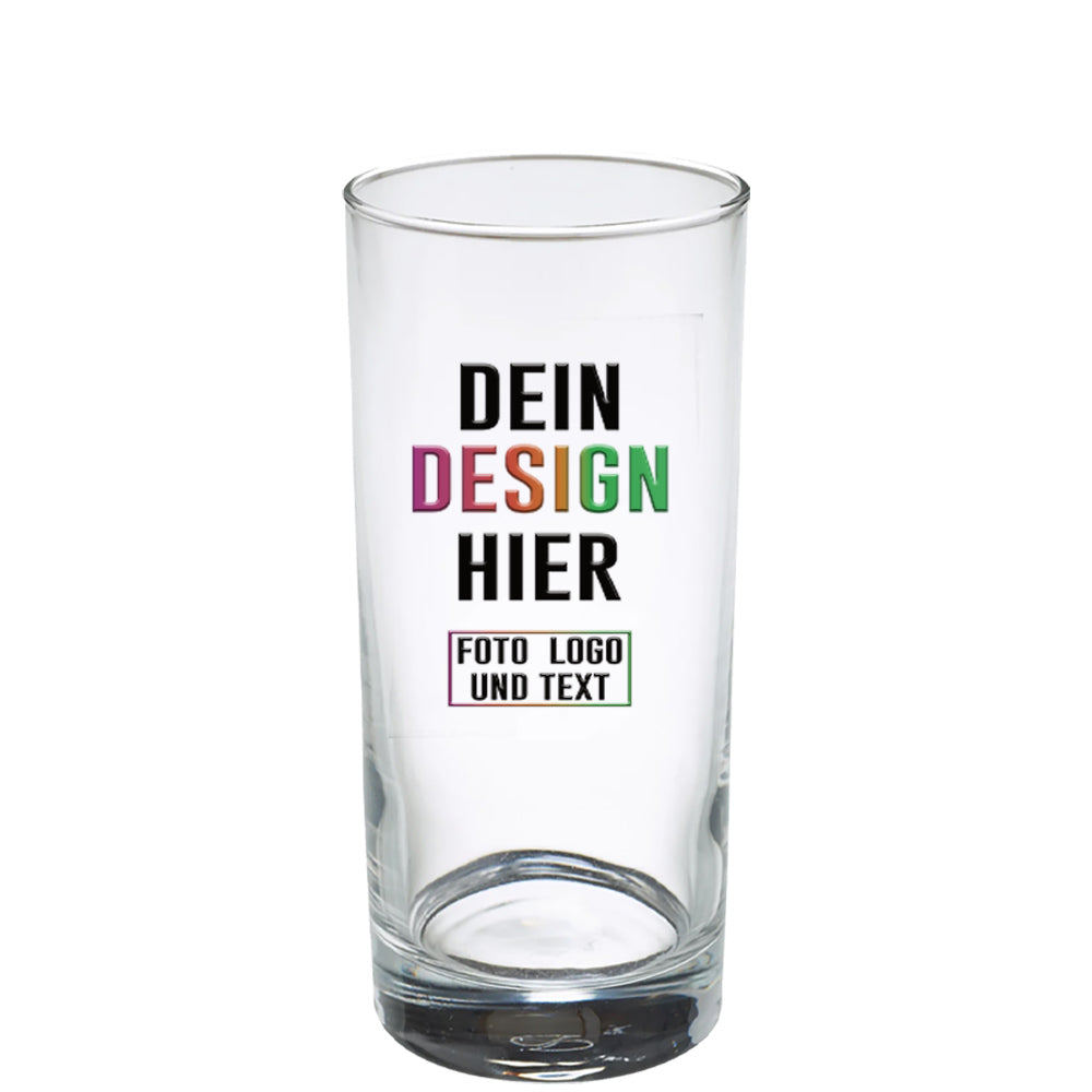 Trinkglas in klein 0,25 Liter selbst gestalten mit Foto oder Logo