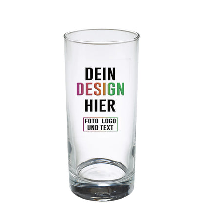 Trinkglas in klein 0,25 Liter selbst gestalten mit Foto oder Logo