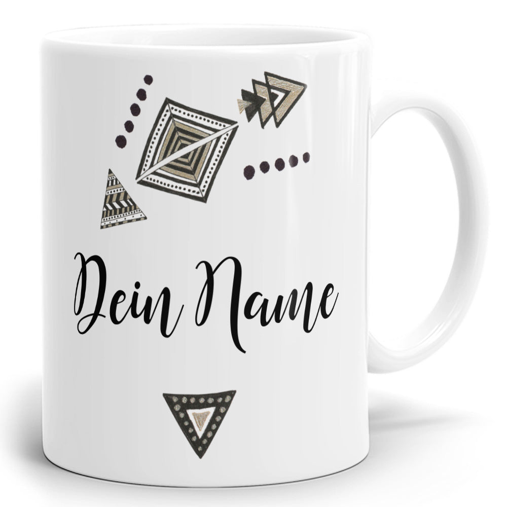 Tasse Arrow Art mit eigenem Namen pesonalisieren