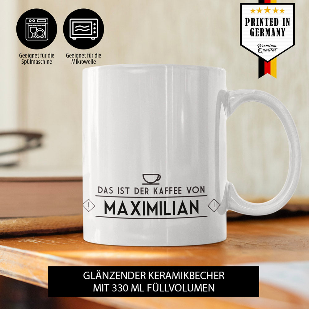 Name auf Kaffeebecher im Vintage 03 Design