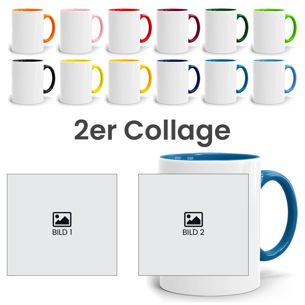 2er Tasse Collage für 2 Fotos