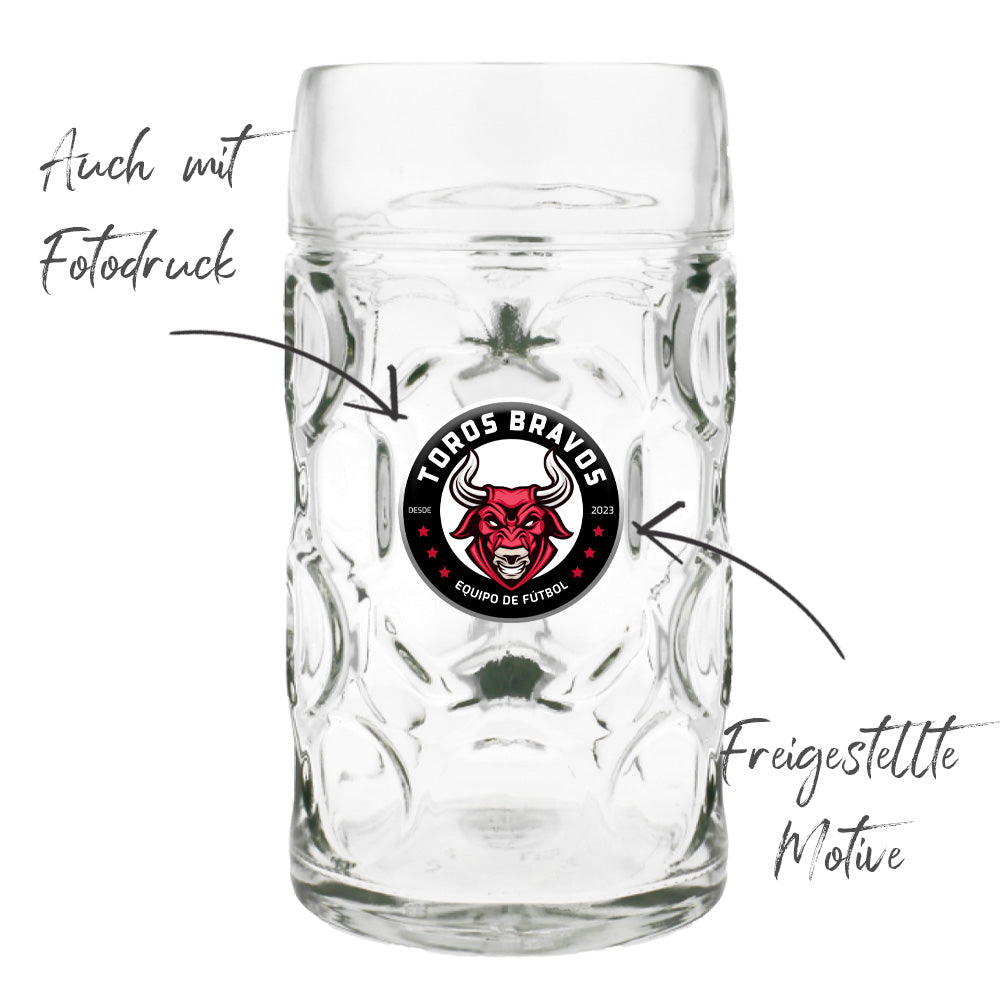 Beispiel Produktfoto Maßkrug 1 Liter zum selbst gestalten ab 1 Stck.