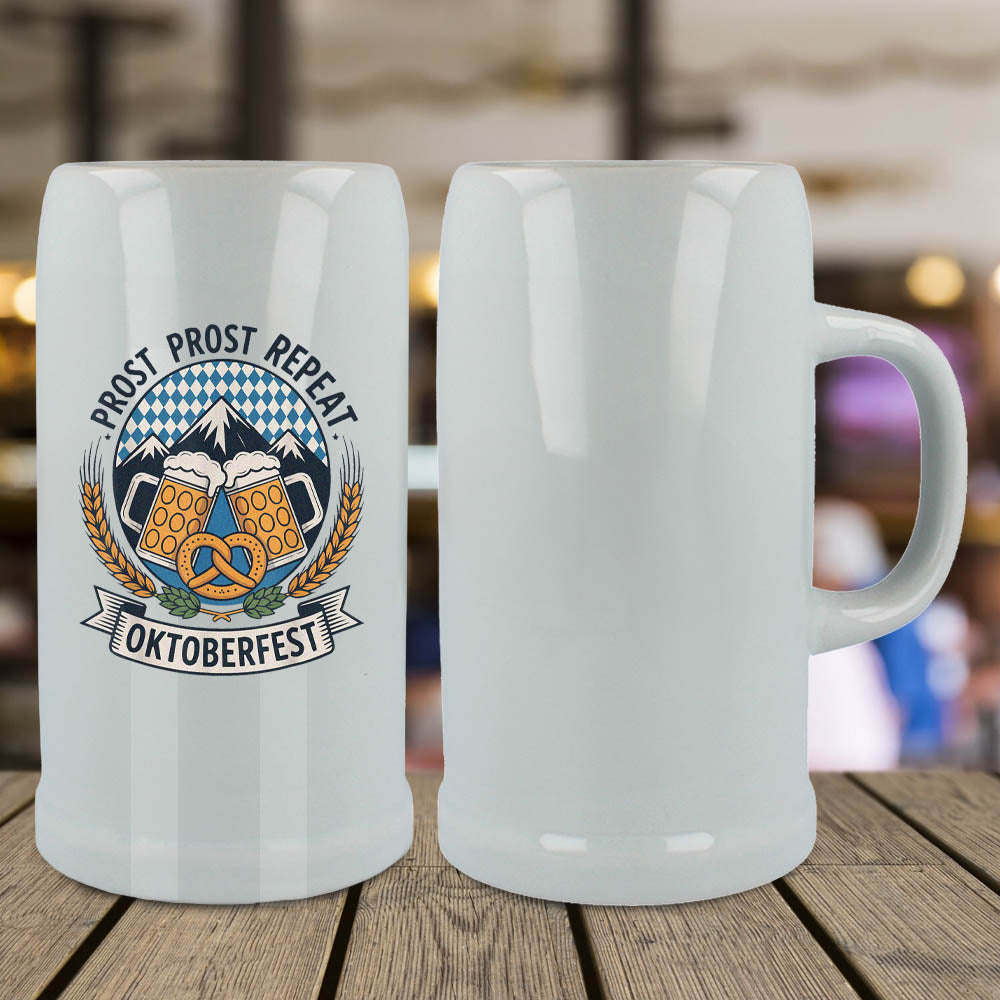 Maßkrug 1 Liter Beispiel auch seitlich mit Henkel