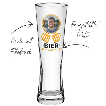 Premium Weißbierglas für freigestellte Motive und Fotodruck geeignet