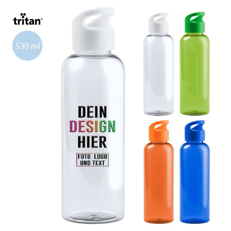 Tritan® Trinkflasche personalisieren in der Farbe: Weiß