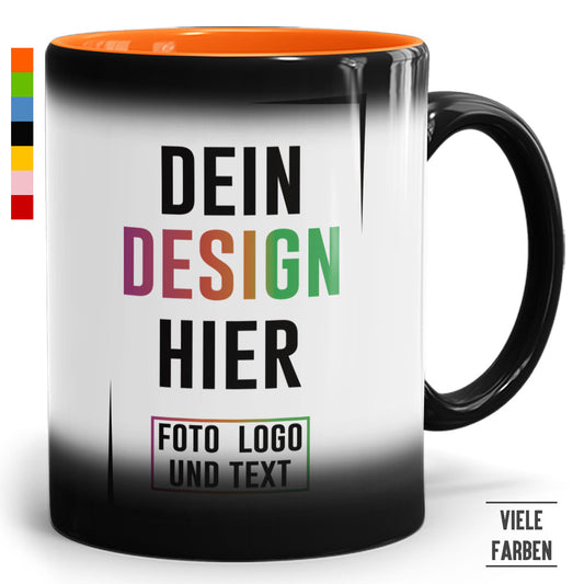 Zaubertasse mit Innenseite in Orange