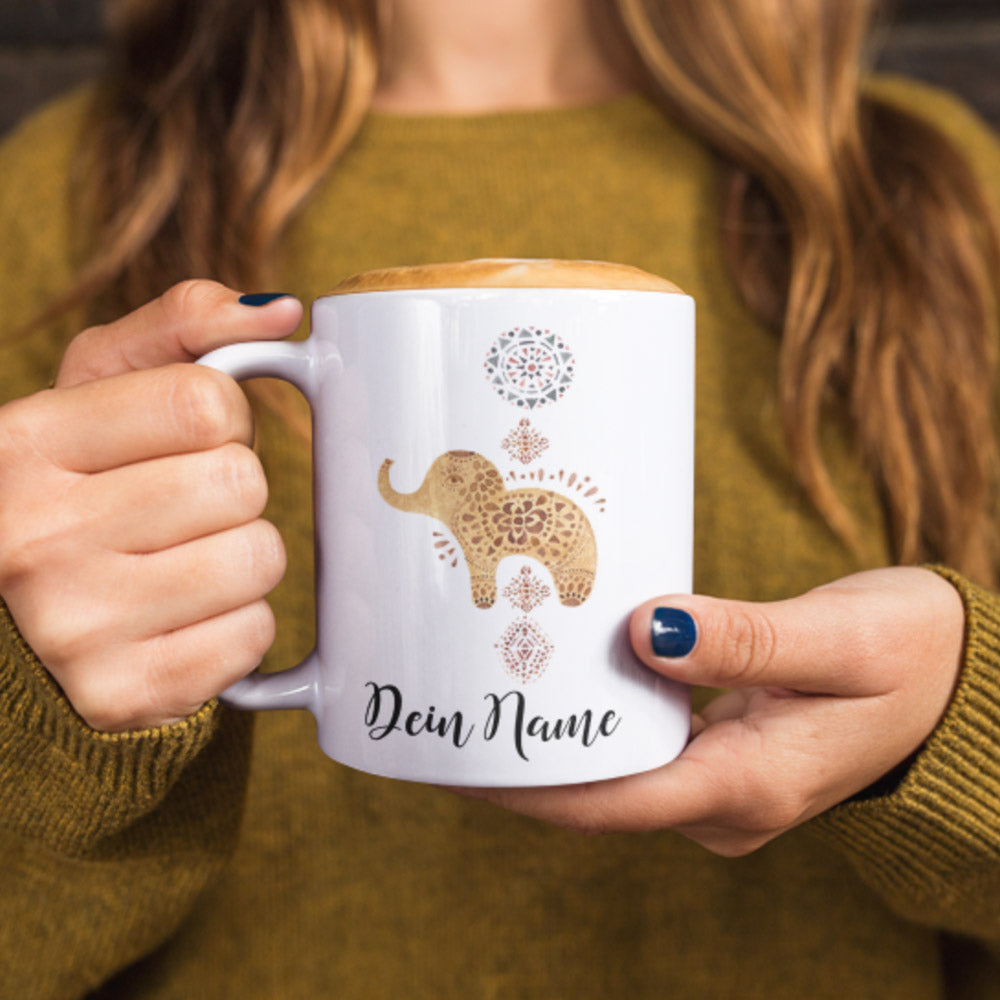 Wasserfarben Design Namenstasse Beispieldruck