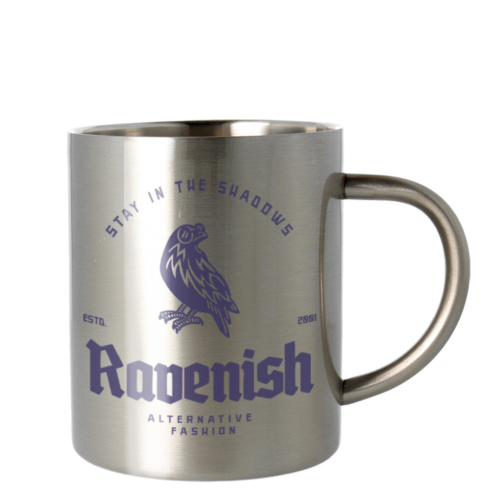 Druckbeispiel beim kleinen Edelstahlbecher