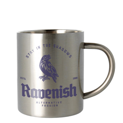 Druckbeispiel beim kleinen Edelstahlbecher