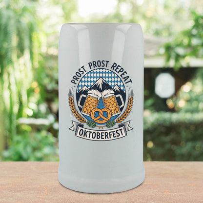 Maßkrug 1 Liter aus Keramik mit Beispielbild