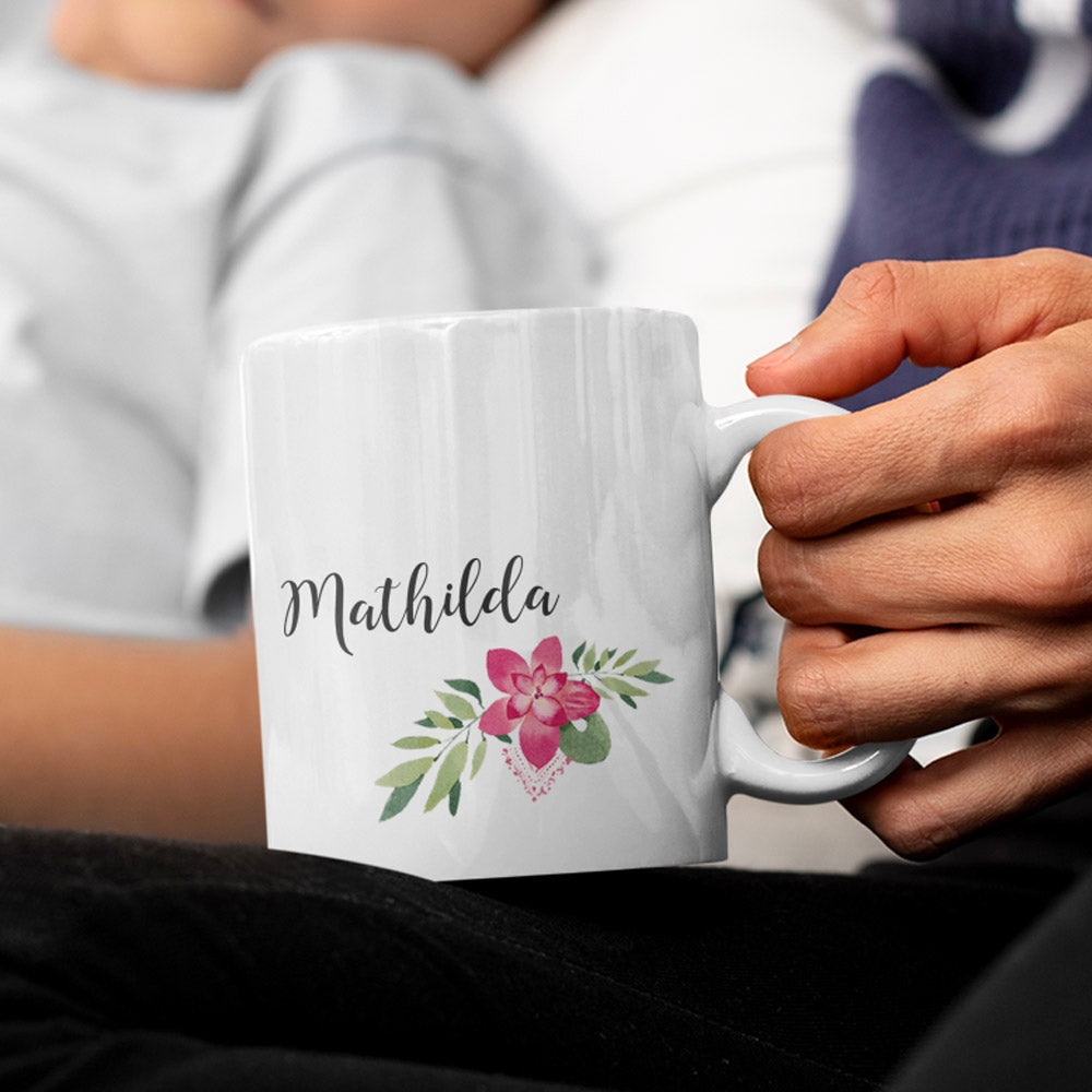 Druckbeispiel Rosenmotiv Tasse WASS-01