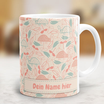 Beispiel Foto Käferwanderung Tasse Panoramadruck mit Wunschname beschriften