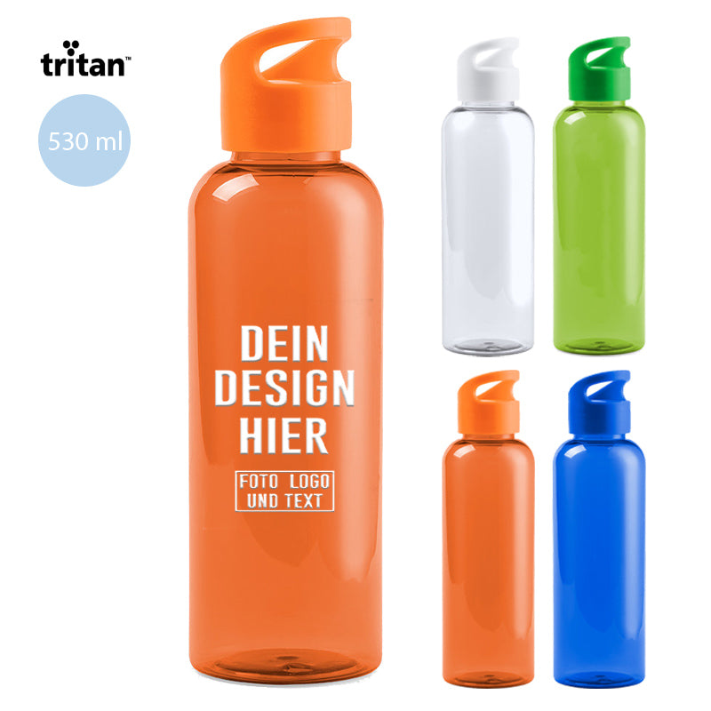 Tritan® Trinkflasche personalisieren in der Farbe: Orange