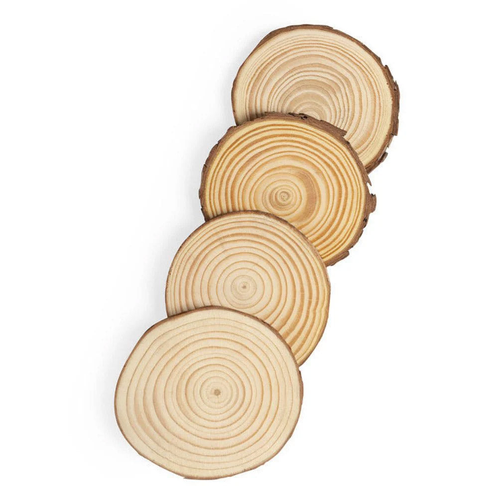 Holzscheiben zum Gravieren die Unterschiede in Form und Farbe