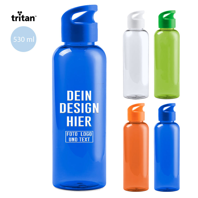 Tritan® Trinkflasche personalisieren in der Farbe: Blau