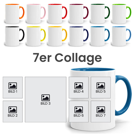 Tassen Collage für insgesamt 7 Fotos