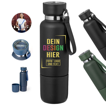 Thermosflasche, Thermoskanne in Schwarz