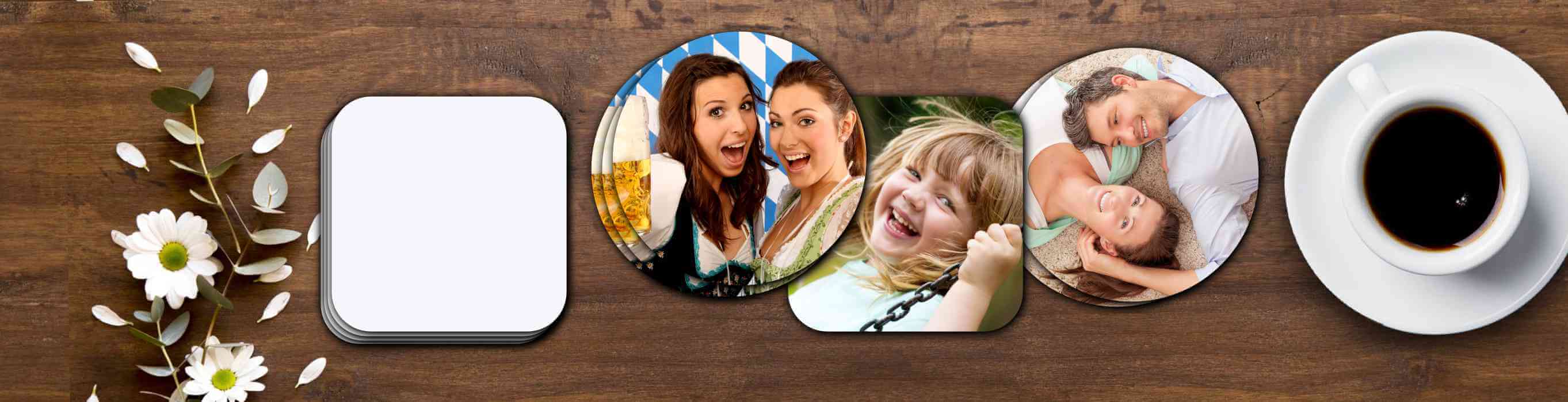 Banner Untersetzer mit Foto personalisieren und Bedrucken